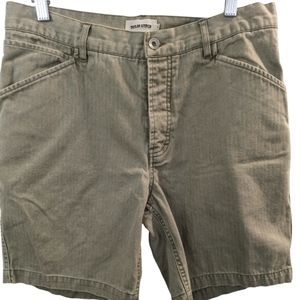 Taylor Stitch The Camp Short in Light Olive Herringbone...Size 33